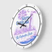 South Carolina Palmetto State Lighthouse ラージ壁時計 (傾斜)