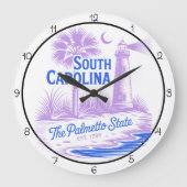 South Carolina Palmetto State Lighthouse ラージ壁時計 (正面)