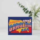 South Carolina Patriotic Greeting Postcard ポストカード (スタンド正面)