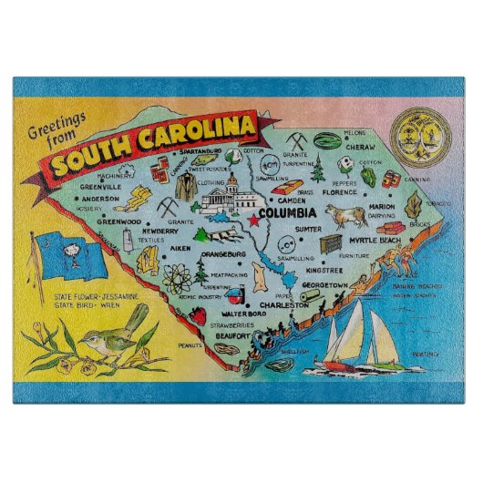 South Carolina Postcard  カッティングボード (正面)