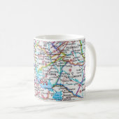South Carolina Road Map Mug コーヒーマグカップ (正面右)