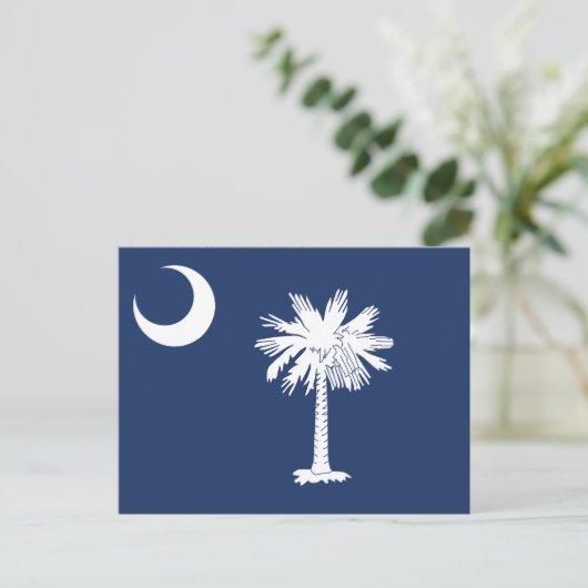 South Carolina State Flag Crescent Moon ポストカード (スタンド正面)
