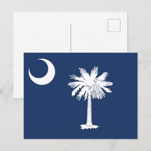 South Carolina State Flag Crescent Moon ポストカード (正面/裏面)