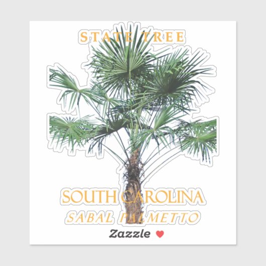 South Carolina Territory Tree The Palmetto シール (シート)