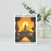 South Carolina the Palmetto State USA Travel Place ポストカード (スタンド正面)