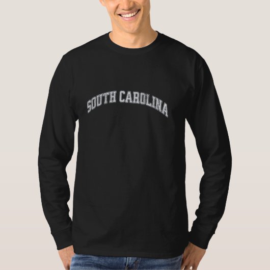 South Carolina United States Arched Font Varsity Tシャツ (正面)