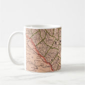 South Carolina Vintage Road Map Mug コーヒーマグカップ (左)