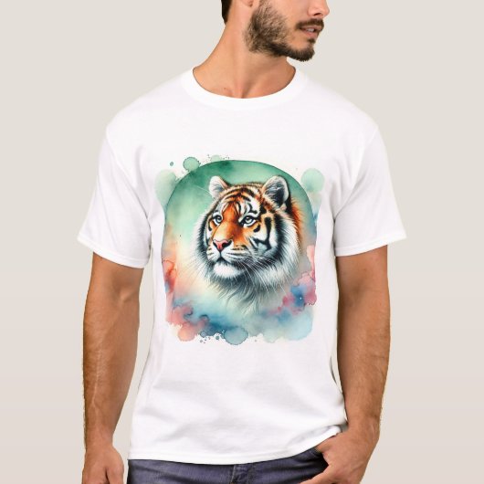 South China Tiger 100924AREF148 - Watercolor Tシャツ (正面)