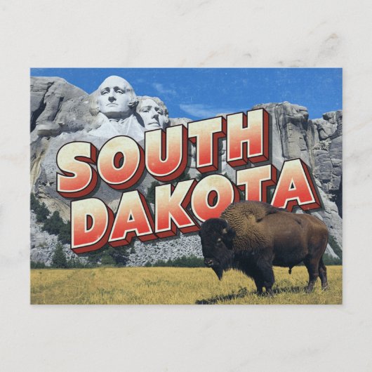 South Dakota Mount Rushmore Bison ポストカード (正面)