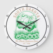 South Dakota Mount Rushmore State Pheasant ラージ壁時計 (正面)