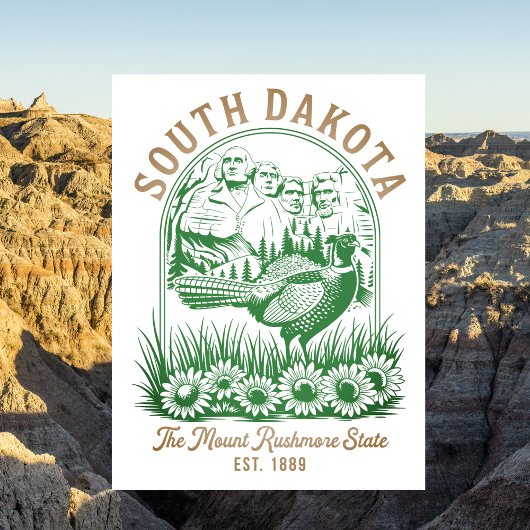 South Dakota Mount Rushmore State Travel ポストカード