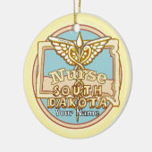 South Dakota Nurse Caduceus  セラミックオーナメント (左)