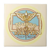 South Dakota Nurse Caduceus Tile タイル (正面)