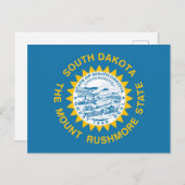 South Dakota State Flag Golden Rays Souvenir ポストカード (正面/裏面)