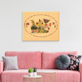 South Dakota Wildflowers キャンバスプリント (インサイチュ (リビング))