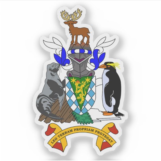 South Georgia & the South Sandwich Islands emblem シール (正面)