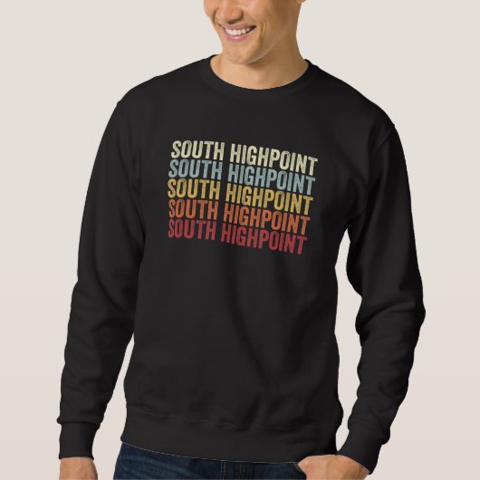 South Highpoint Florida South Highpoint FL Retro V スウェットシャツ (正面)