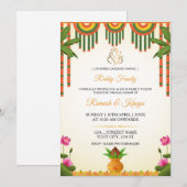 South Indian Kalyanam Wedding Invitation Card 招待状 (正面/裏面)