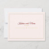 South Indian Lotus Temple Wedding Invitation Suite 招待状 (裏面)