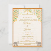 South Indian Temple Wedding Invitation Suite 招待状 (正面)