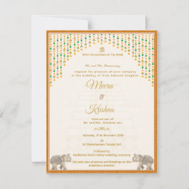 South Indian Temple Wedding Invitation Suite 招待状