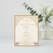 South Indian Temple Wedding Invitation Suite 招待状 (スタンド正面)