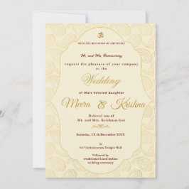 South Indian Wedding Invitation 招待状