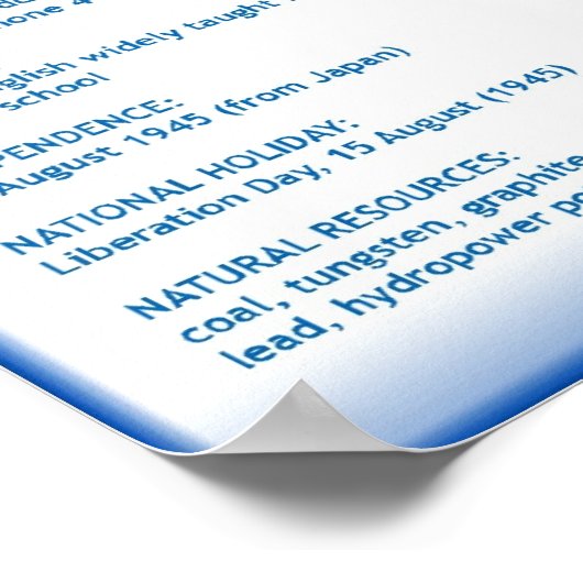 South Korea ポスター (角)