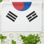 South Korea Flag キッチンタオル (折り畳み)