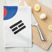 South Korea Flag キッチンタオル (四つ折り)