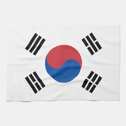 South Korea Flag キッチンタオル (横)