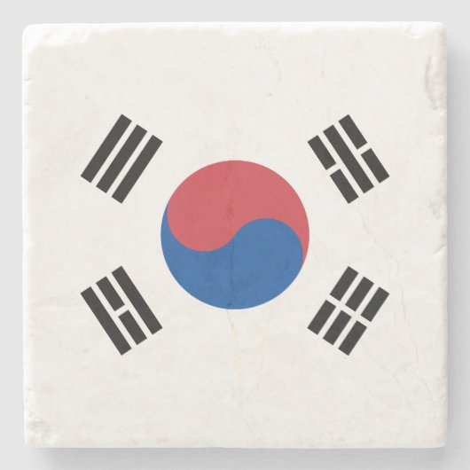 South Korea Flag ストーンコースター (正面)