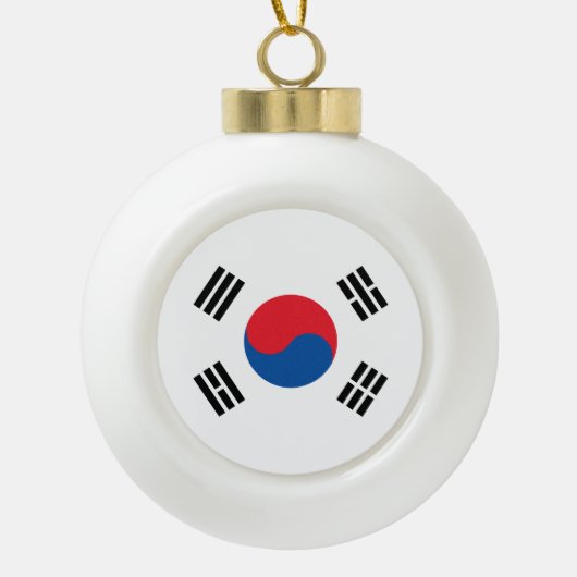 South Korea Flag セラミックボールオーナメント (正面)