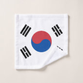 South Korea Flag バスタオルセット (ウォッシュタオル)