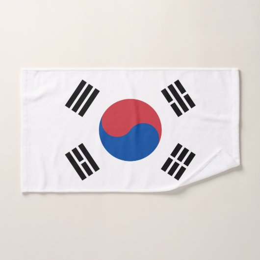 South Korea Flag バスタオルセット (ハンドタオル)