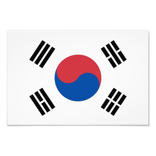 South Korea Flag フォトプリント (正面)