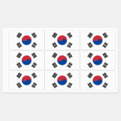 South Korea Flag ラベル (シート)