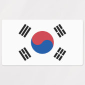 South Korea Flag ラベル (デザイン1)