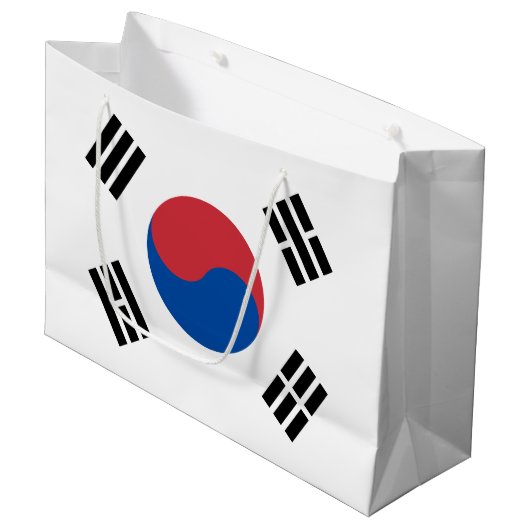 South Korea Flag ラージペーパーバッグ (正面アングル)