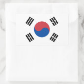 South Korea Flag 長方形シール (バッグ)