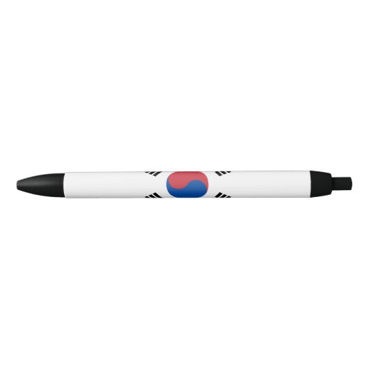 South Korea Flag 黒ボールペン (正面)