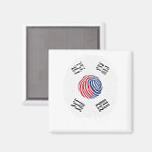 South korea flag fingerprint マグネット (正面/裏面)
