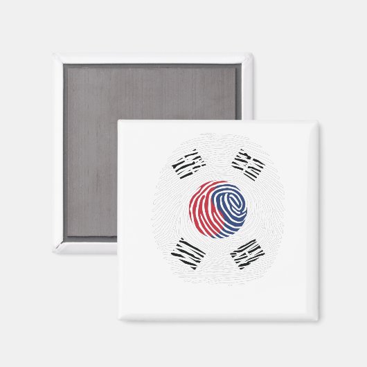 South korea flag fingerprint マグネット (正面/裏面)
