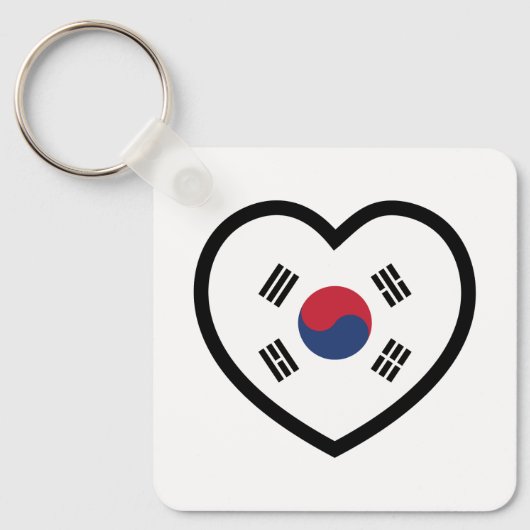 South Korea Flag Heart キーホルダー (正面)