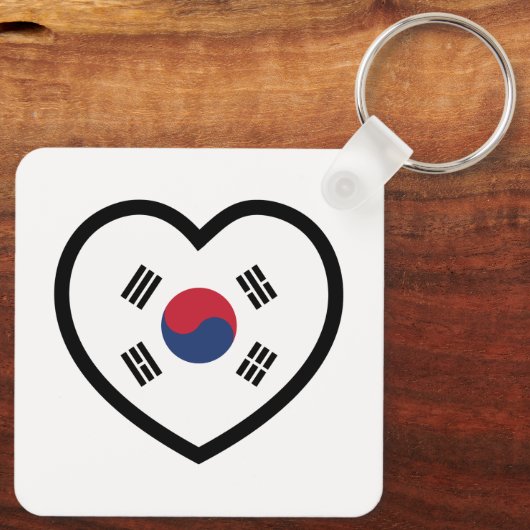 South Korea Flag Heart キーホルダー (裏面)