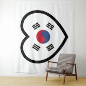 South Korea Flag Heart タペストリー (インサイチュ)