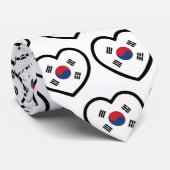 South Korea Flag Heart ネクタイ (ロール)