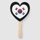 South Korea Flag Heart ハンドファン (裏面)