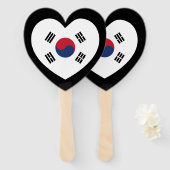 South Korea Flag Heart ハンドファン (正面&裏面)