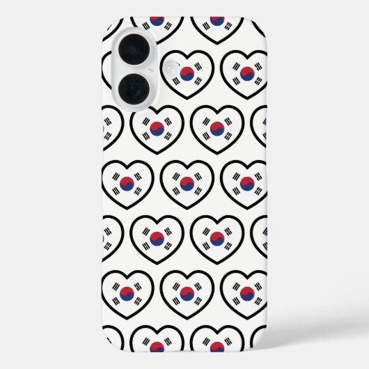 South Korea Flag Heart Case-Mate iPhoneケース (裏面)